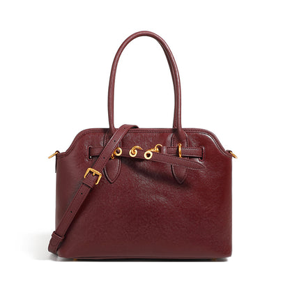 Sac cuir véritable rouge
