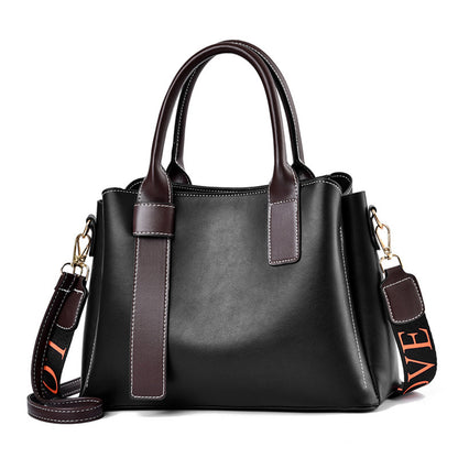 Vue frontale sac femme grande capacité cuir PU souple élégant tendance
