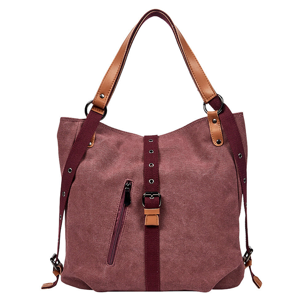 Sac canvas rouge bordeaux