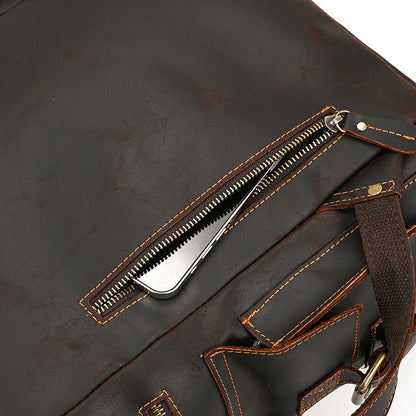 Sac à dos en cuir vintage style rétro voyage
