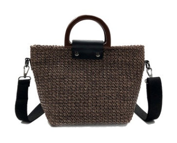 Sac paille chanvre kaki