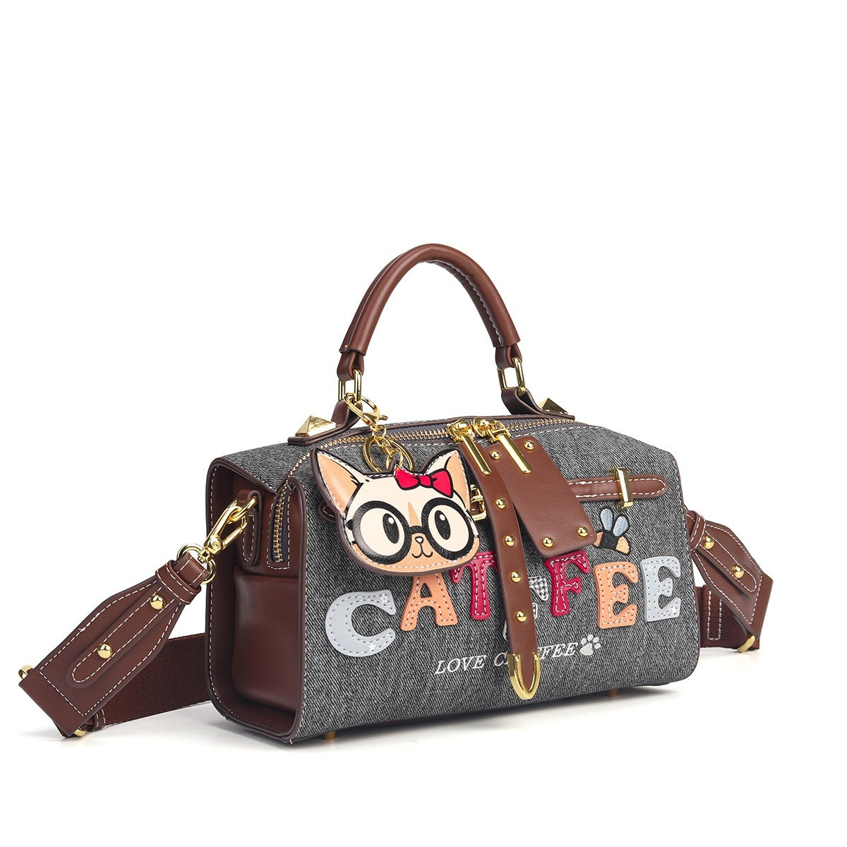 Sac boston cartoon vue profil