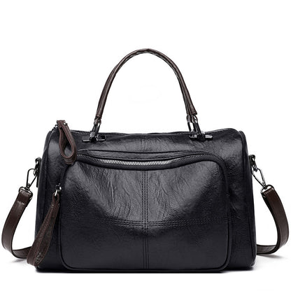 Sac crossbody PU souple noir Boho