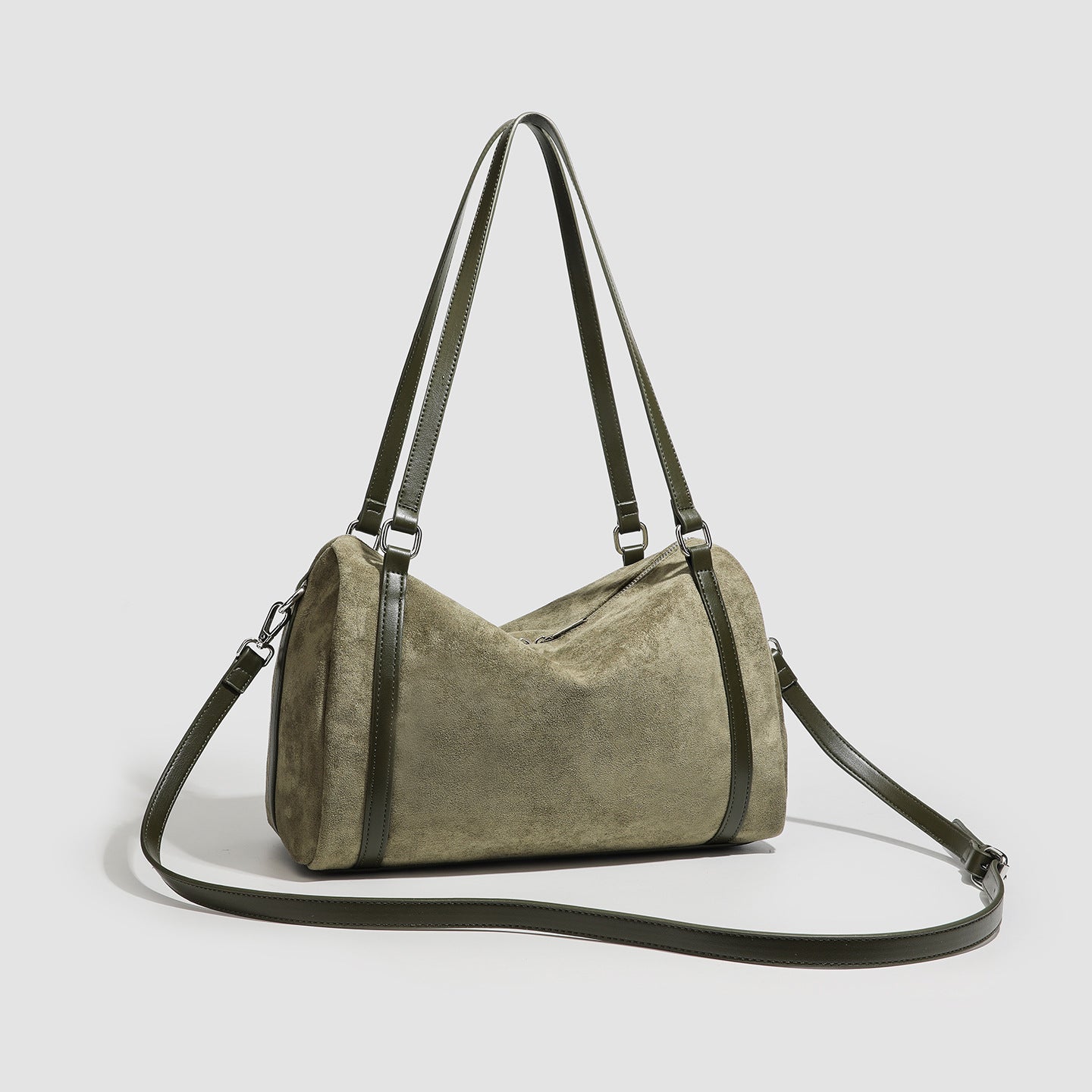 Tote bag suède vert rétro