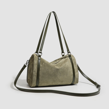 Tote bag suède vert rétro