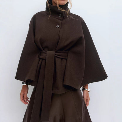 Karine manteau blanc col haut