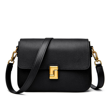 Sac messenger cuir noir 24x7x19