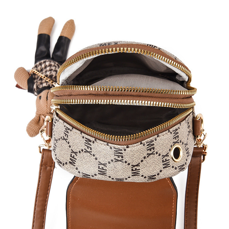Sac de téléphone portable rétro multicouche pour femme - Vogalia