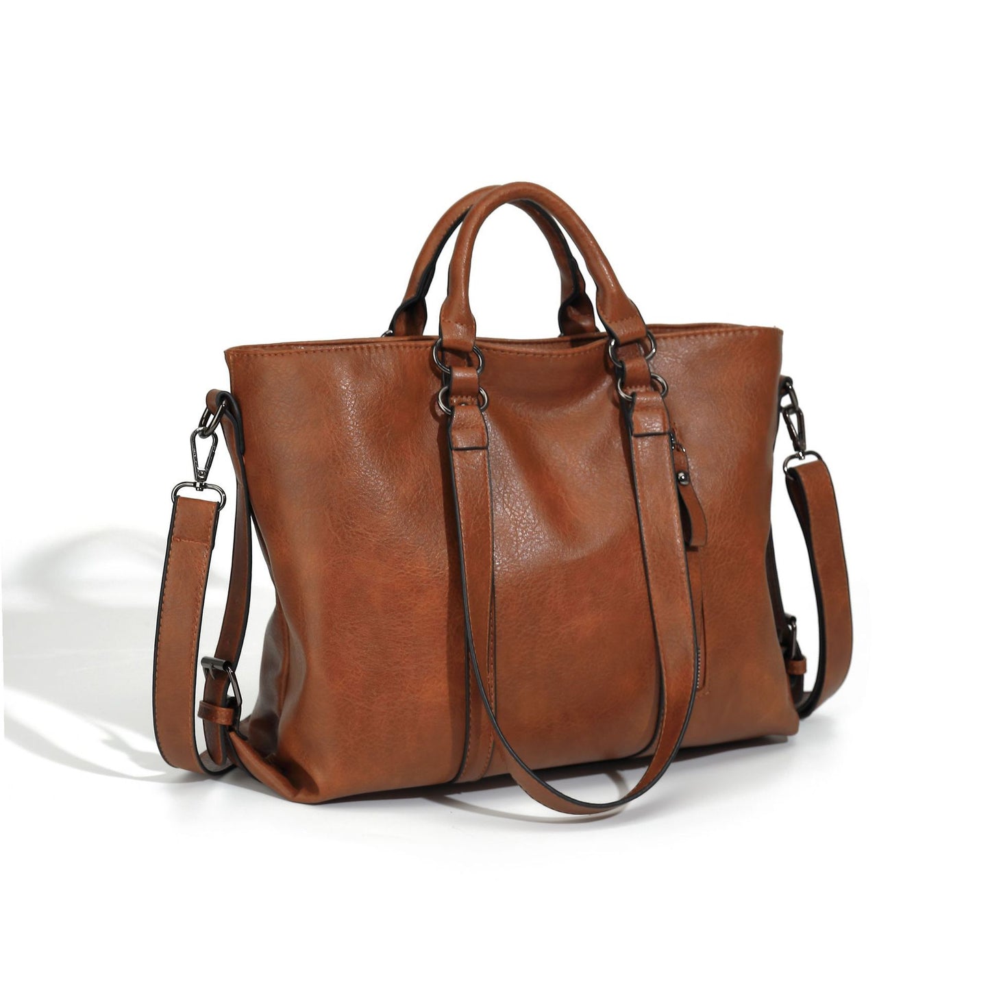Sac Tote grande capacité en cuir souple – bandoulière simple