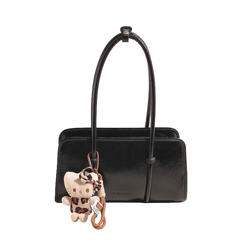 Sac aisselle marron café sans pendentif minimaliste épuré quotidien urbain France