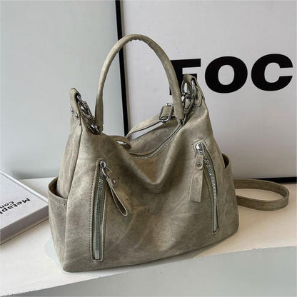 Large Capacity Women's Shoulder Bag - Simple Fashion, Durable PU