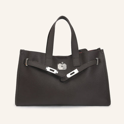Sac épaule cuir vachette double fond
