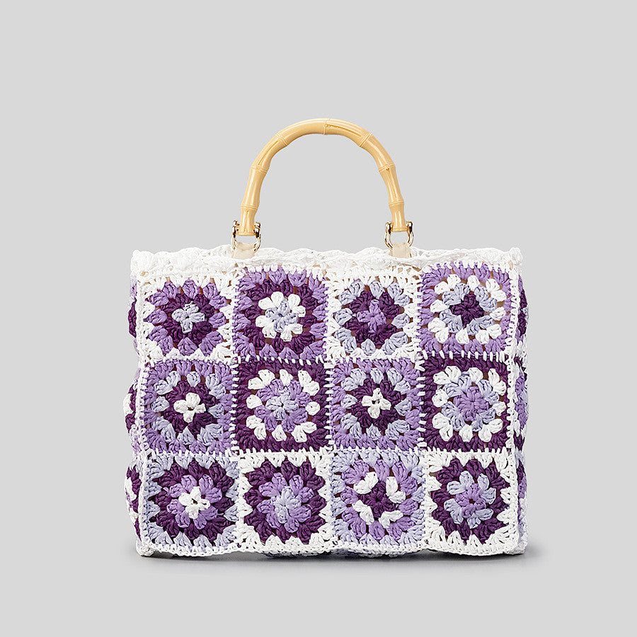Sac paille contraste vue profil