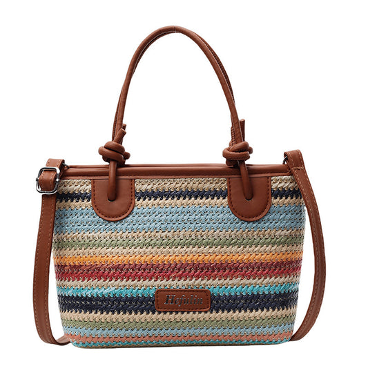 Sac paille beige plage été