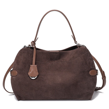 Sac daim brossé vue profil