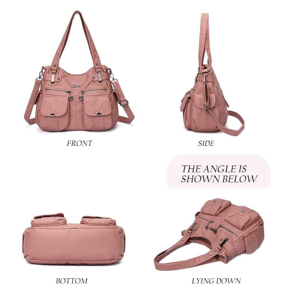 Sac tote cuir bleu clair