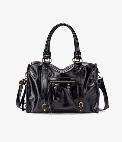 Quitterie tote jaune clair détail rivets