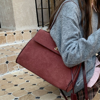 Sac commuter daim marron rétro