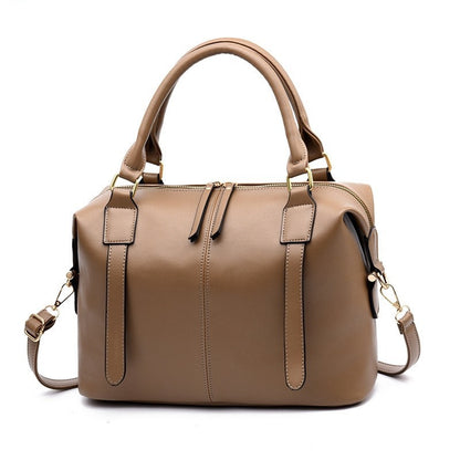 Grand cabas cuir kaki beige vintage neutre polyvalent femme moderne tendance
