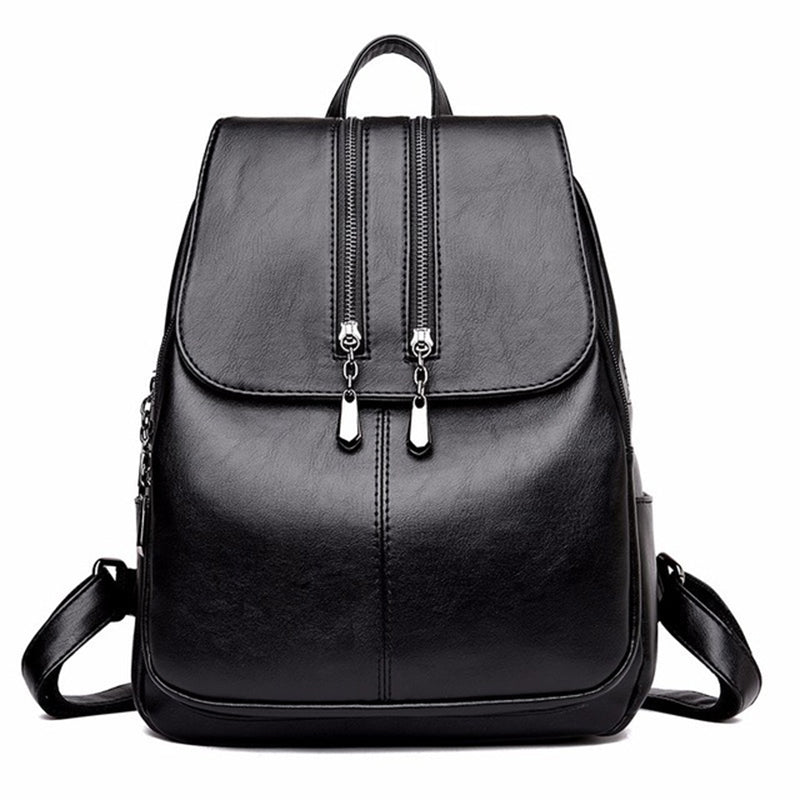 "Sac à dos voyage femme cuir rouge élégant"