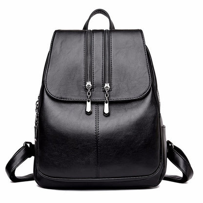 "Sac à dos voyage femme cuir rouge élégant"