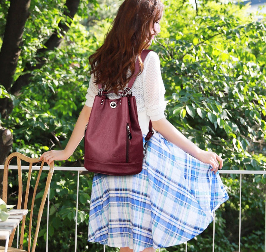 Sac seau PU rouge 5 coloris