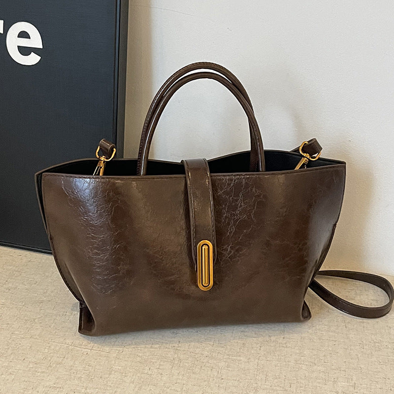 Gwendoline seau beige noir ciré
