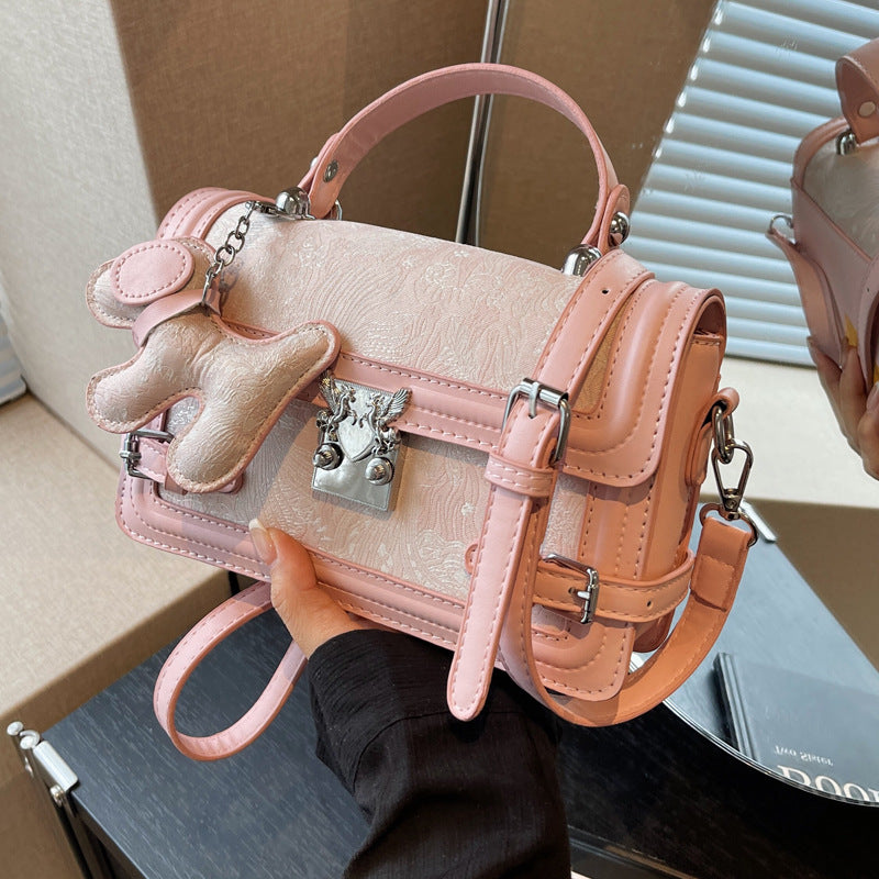 Sac épaule rose fashion all-match