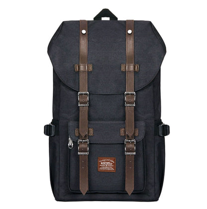 Sac de voyage casual en toile Oxford lin, forme verticale carrée, bretelles ergonomiques, fond blanc