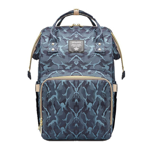 Sac dos maman camouflage noir
