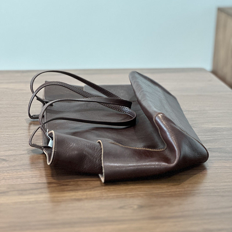 Grand sac cuir vue profil