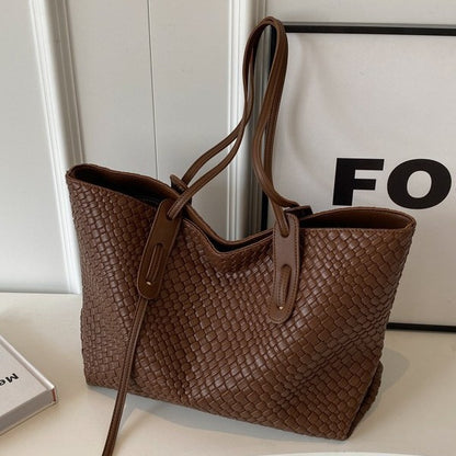 Sac underarm tressé marron