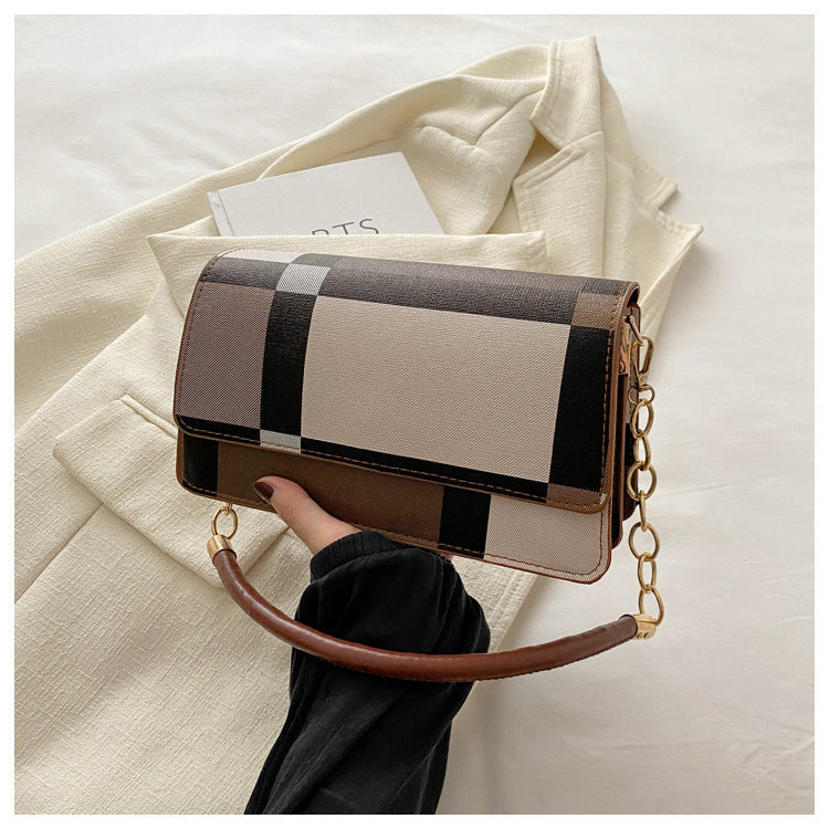 Sac carré patchwork kaki