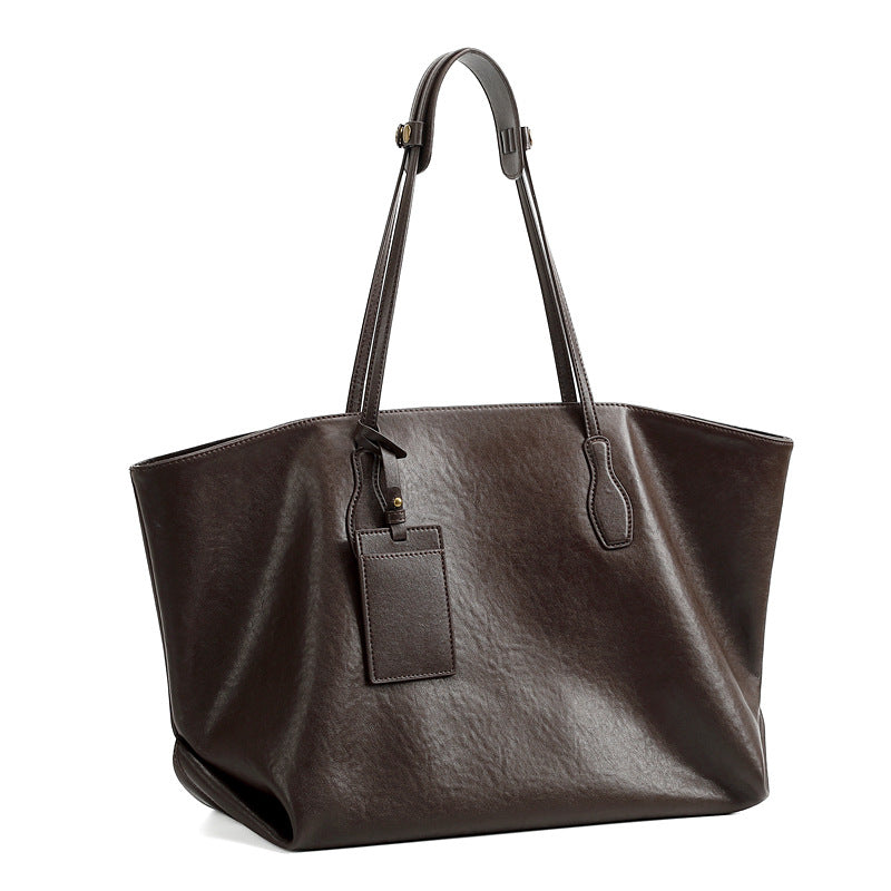 Tote bag cuir tanné vue intérieure