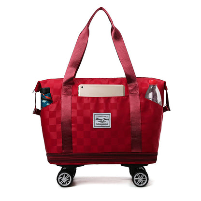 Sac voyage Oxford carreaux noir Elena Vogalia Paris