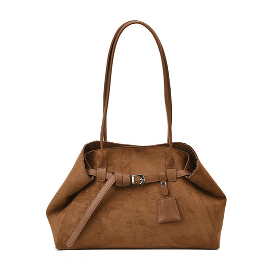Bea Suède tote daim noir mat