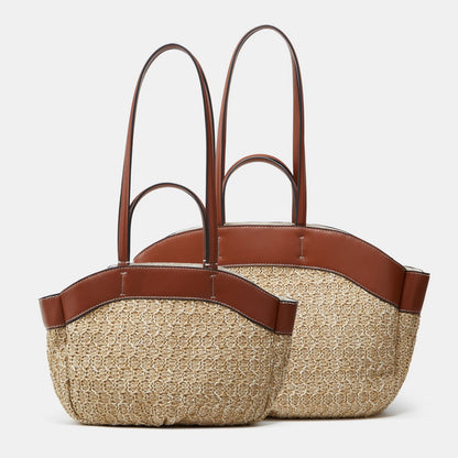 Tote bag paille grande taille L