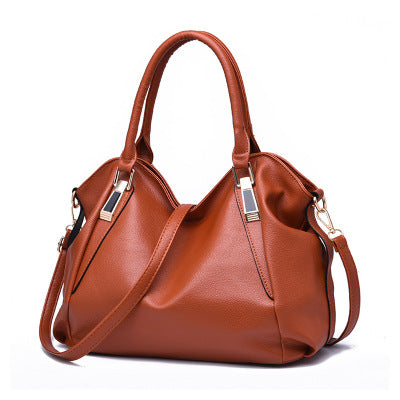 Tote bag cuir souple noir grande capacité