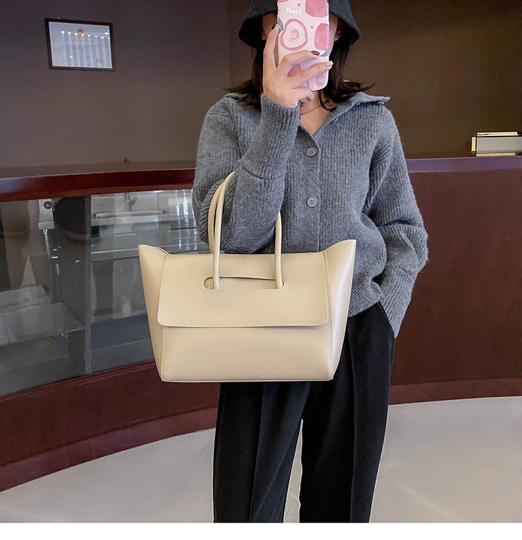 Mia tote kaki clair vue face