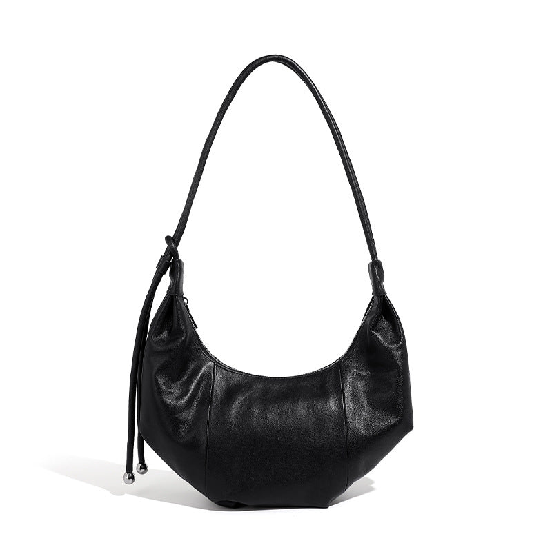 Sac croissant cuir vachette vue profil