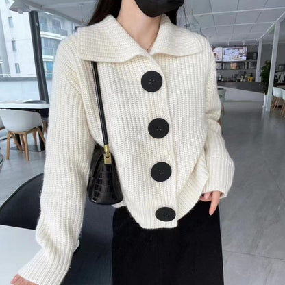Cardigan femme en cachemire – col V, manches longues
