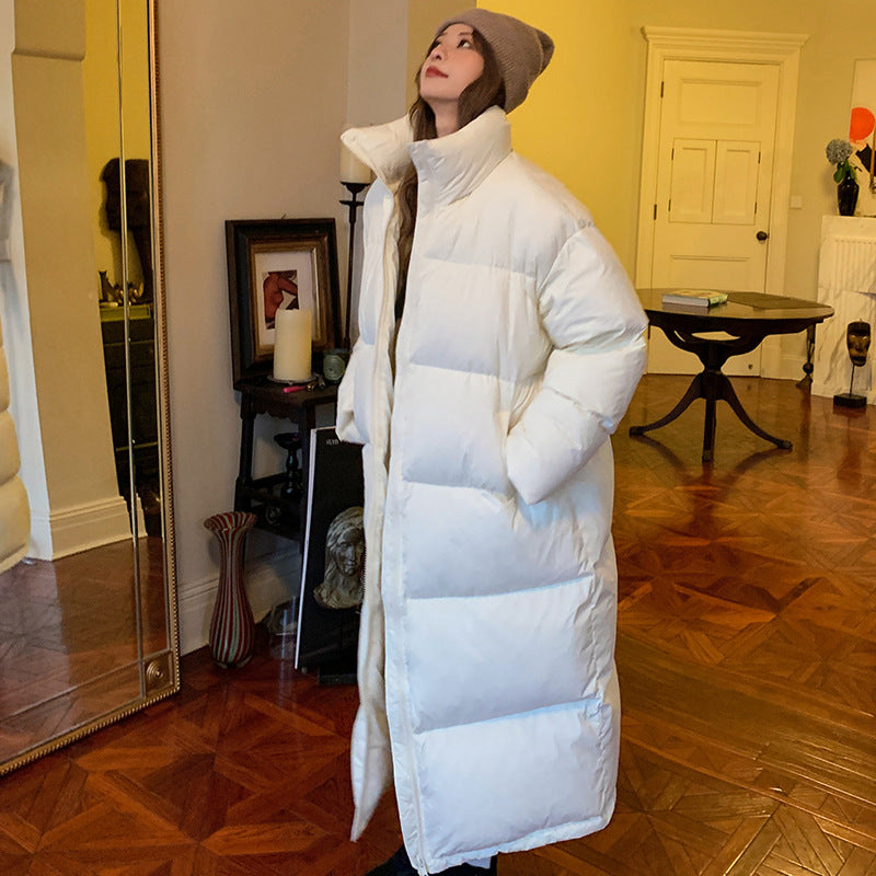 Veste d'hiver en duvet en coton mi-longueur manteau de pain épais assorti pour femmes