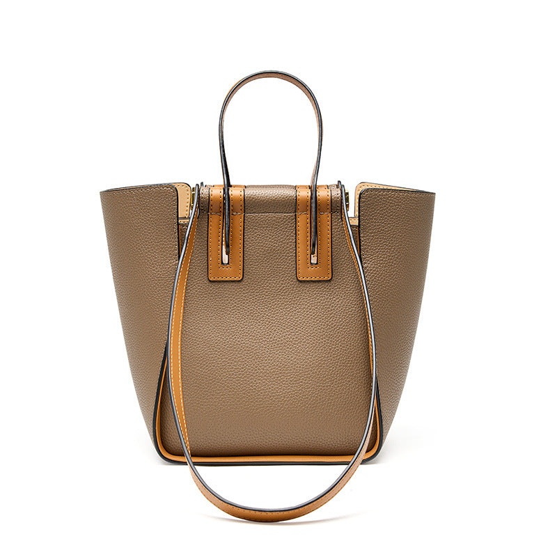 Sac à main en cuir à blocs de couleurs - Vogalia