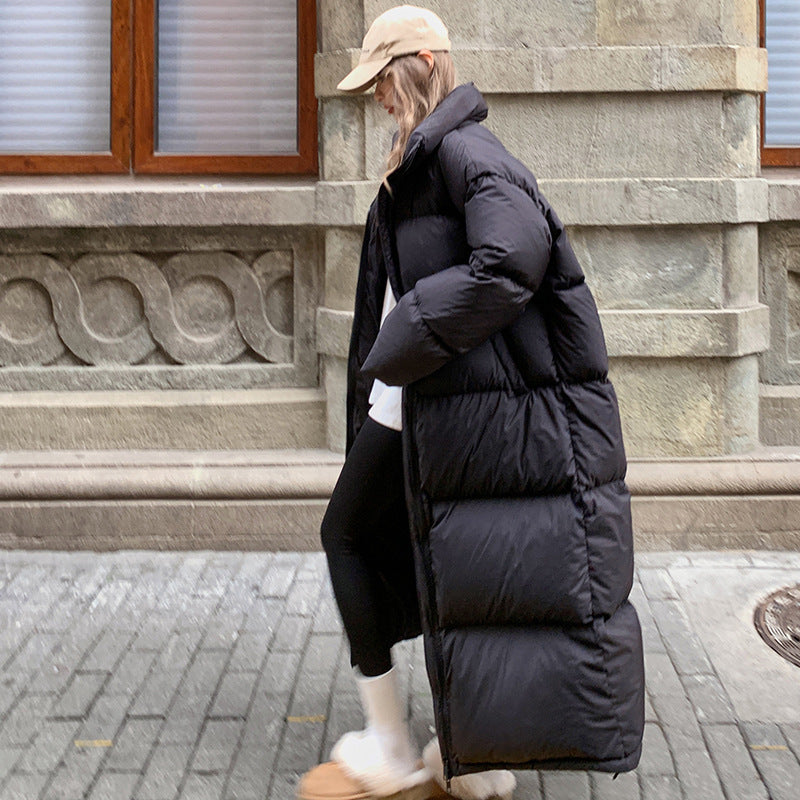 Veste d'hiver en duvet en coton mi-longueur manteau de pain épais assorti pour femmes