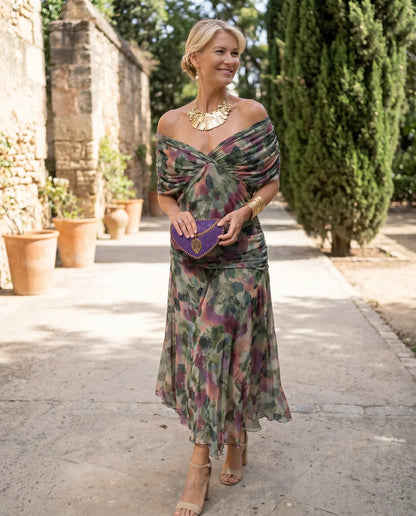 Robe Irina Longue Élégante – Effet Ventre Plat