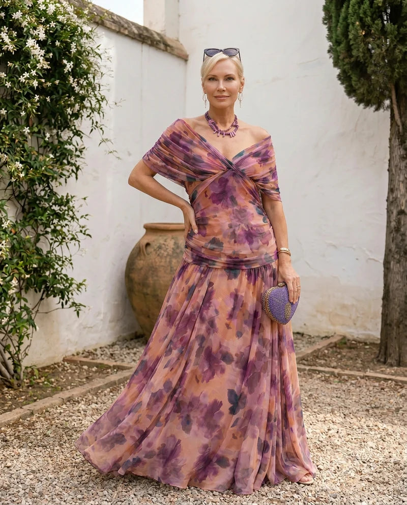 Robe Irina Longue Élégante – Effet Ventre Plat