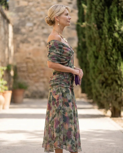 Robe Irina Longue Élégante – Effet Ventre Plat