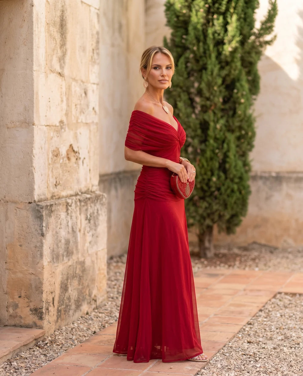 Robe Irina Longue Élégante – Effet Ventre Plat