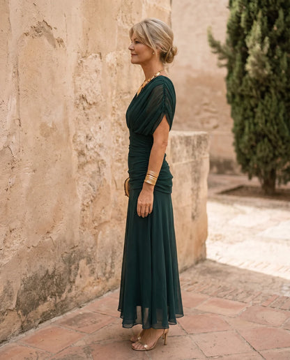Robe Irina Longue Élégante – Effet Ventre Plat