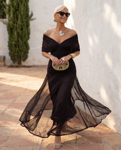 Robe Irina Longue Élégante – Effet Ventre Plat